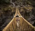 Traditional rebuilding of the Q’eswachaka Bridge