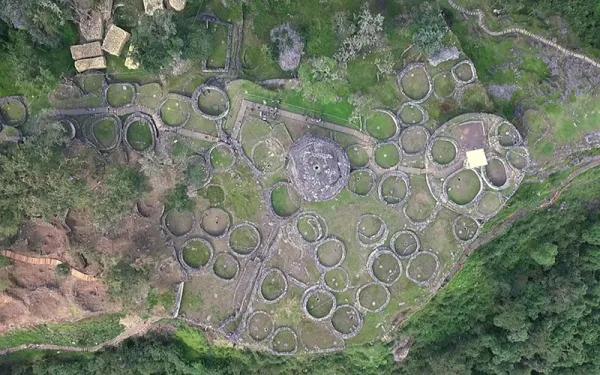 aerial view of Kuelap