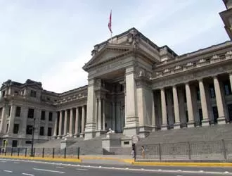 Exterior of the Justice Palace in Lima, Peru Exterior of the Justice Palace in Lima, Peru