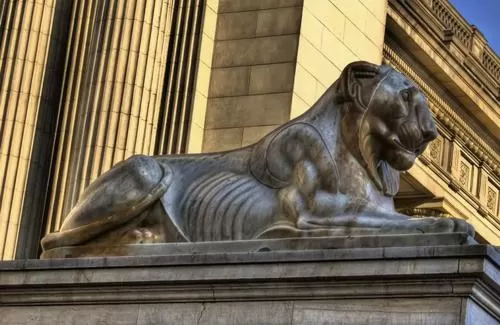 Appealing lion statue outisde of the Justice Palace in Lima, Peru Appealing lion statue outisde of the Justice Palace in Lima, Peru