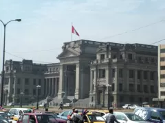 Exterior of the Justice Palace in Lima, Peru