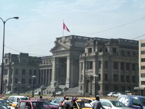 Exterior of the Justice Palace in Lima, Peru Exterior of the Justice Palace in Lima, Peru