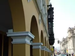 Fascinating architectual feautures of the Municipal Palace in Lima, Peru