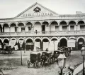 Old photograph of the Municipal Palace in Lima, Peru