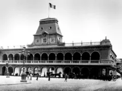 Old photograph of the Municipal Palace in Lima, Peru