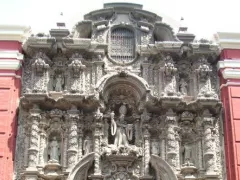 Exterior of the San Agustin Church in Lima