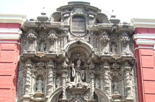 Exterior of the San Agustin Church in Lima Exterior of the San Agustin Church in Lima