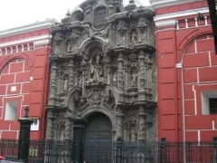 Exterior of the San Agustin Church in Lima