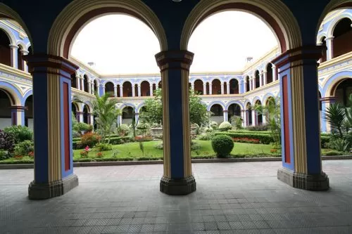 Patio of San Agustin Church in Lima Patio of San Agustin Church in Lima