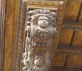 Carved wood balcony at the Torre Tagle Palace in Lima, Peru