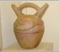 Ceramic vessel excavated at the Adobe Pyramid Huallamarca