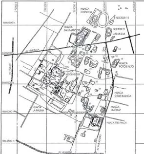 Ancient city of Maranga map, lima Ancient city of Maranga map, lima