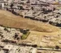 Aerial view of Pucllana Pyramid in Miraflores