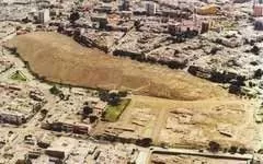 Aerial view of Pucllana Pyramid in Miraflores