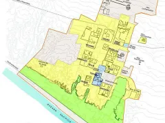 Overview map of the archaeological site of Chan Chan in Peru