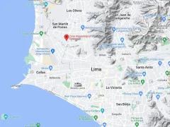 Location map of the Huaca Garagay in Lima
