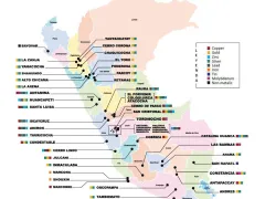 Map of mining operations in Peru