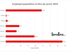 Employed population by economic sector in Peru 2022