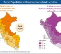 Population without basic services in the Peruvian regions