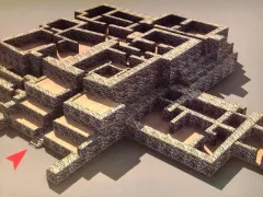 Reconstruction of the main pyramid of the El Paraiso complex in Lima