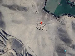 Satellite view of the archaeological complex of El Paraiso in Lima