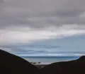 View of the Pacific Ocean from the observation platform at El Paraiso, Lima 