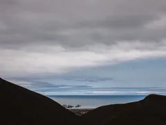 View of the Pacific Ocean from the observation platform at El Paraiso, Lima 