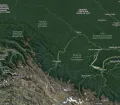 Overview map of the Manu National Park