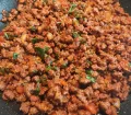 Recipe Peruvian Papas Rellenas - preparing the beef filling