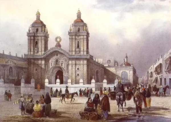 Convent and Church of San Francisco in Lima, 19th century