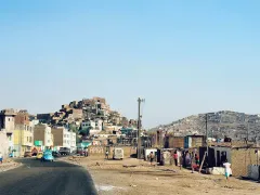 Shantytowns in El Agustino, Lima in the 1980s