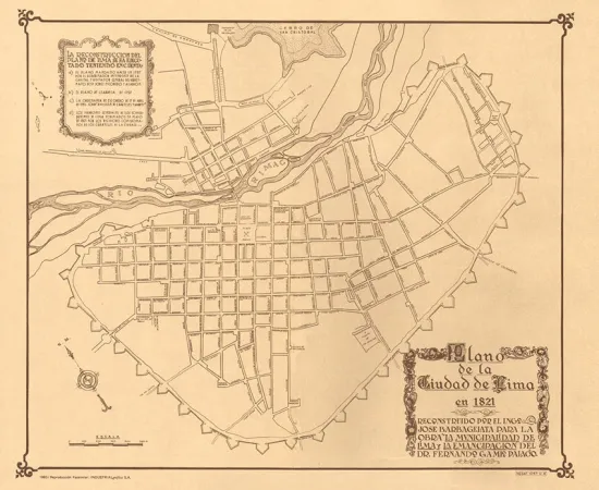 Map of Lima 1821