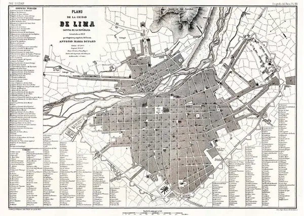 Map of Lima 1859