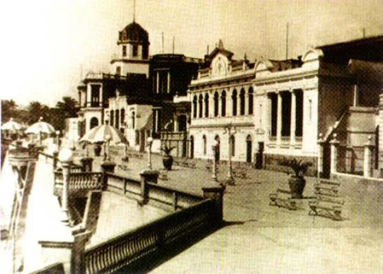 Malecon of Chorrillos, lima 1870s