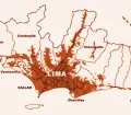 Map of Lima, Peru 1995