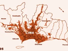 Map of Lima, Peru 1995