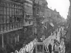 Religious procession in Lima in 1890