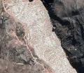 Aerial view of the Salt Ponds of Maras, Cusco, Peru