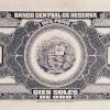 1962 - 100 Soles de Oro banknote (back)