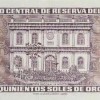 1969 - 500 Soles de Oro banknote (back)
