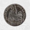1890 - A Half Dinero Coin Lima Mint (coin back)