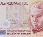 1991 - 50 Nuevos Soles banknote (front)