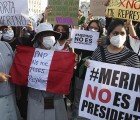 Peruvians demonstration against the removal of President Martin Vizcarra and the appointment of Manuel Merino