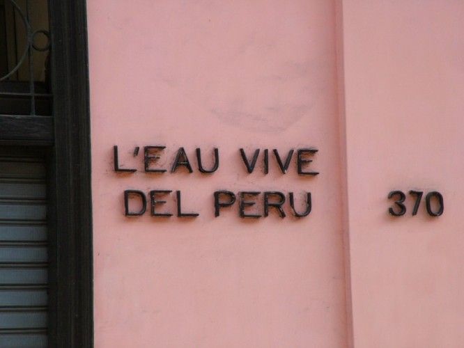 L’Eau Vive House in Lima