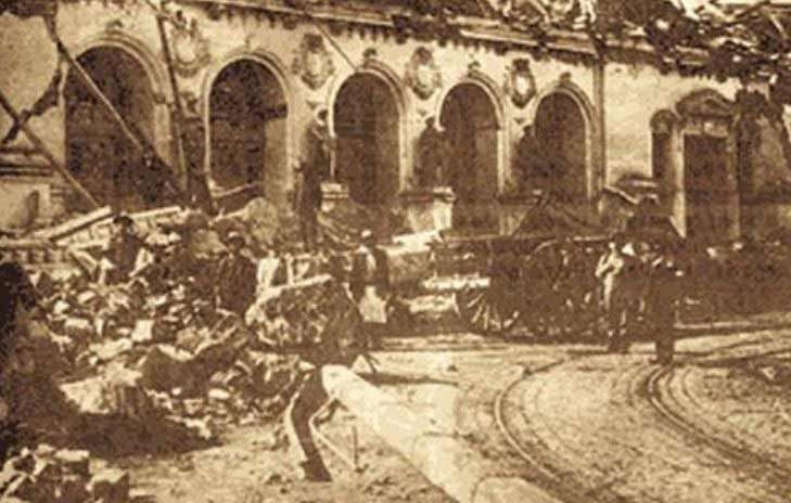 Callao after the devastating earthquake from 1746