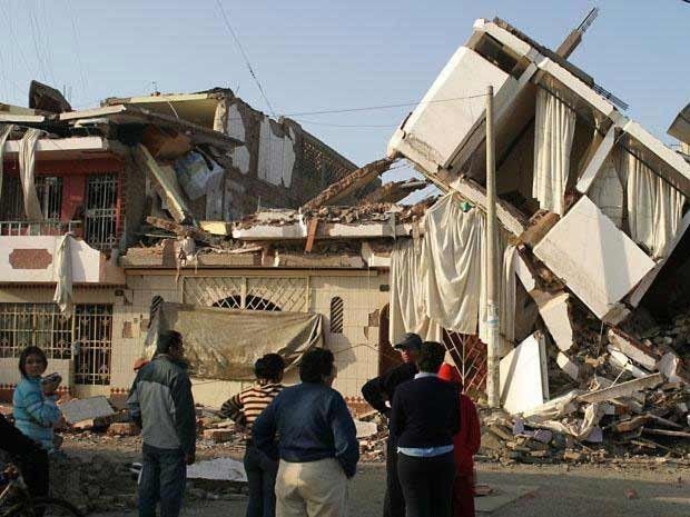 Damages in Pisco, Peru after the earthquake in 2007