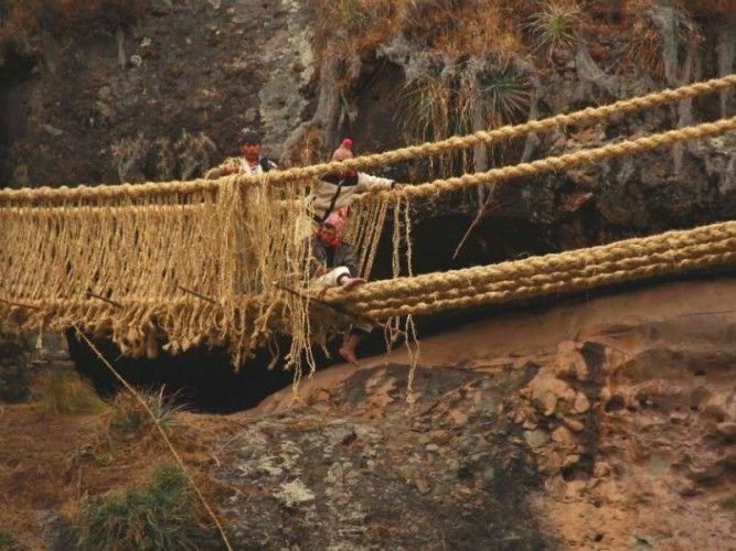 Traditional rebuilding of the Q’eswachaka Bridge