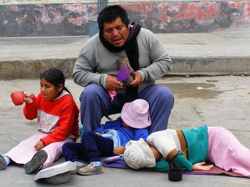 Begging in Lima