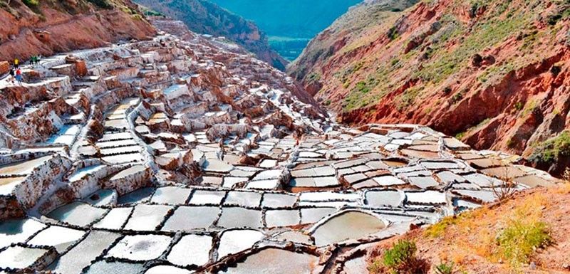Maras Salt Ponds near the city of Cusco in Peru