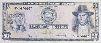 1968 - 50 Soles de Oro banknote (front)